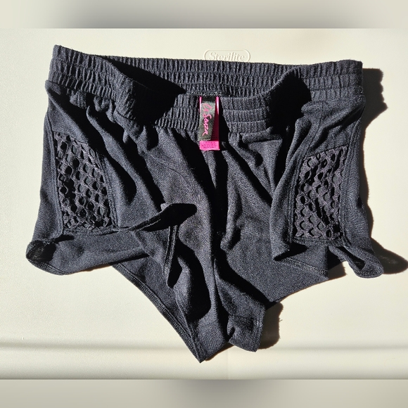 La SENZA Black cotton shorts sleep wear pajama pj short with sexy see thu size S - Picture 6 of 15
